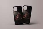 Apple iPhone 14 Case - Whimsical Red Cherry Blossom