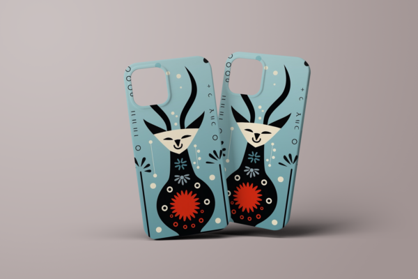 Apple iPhone 14 Case - Blue Cute Art